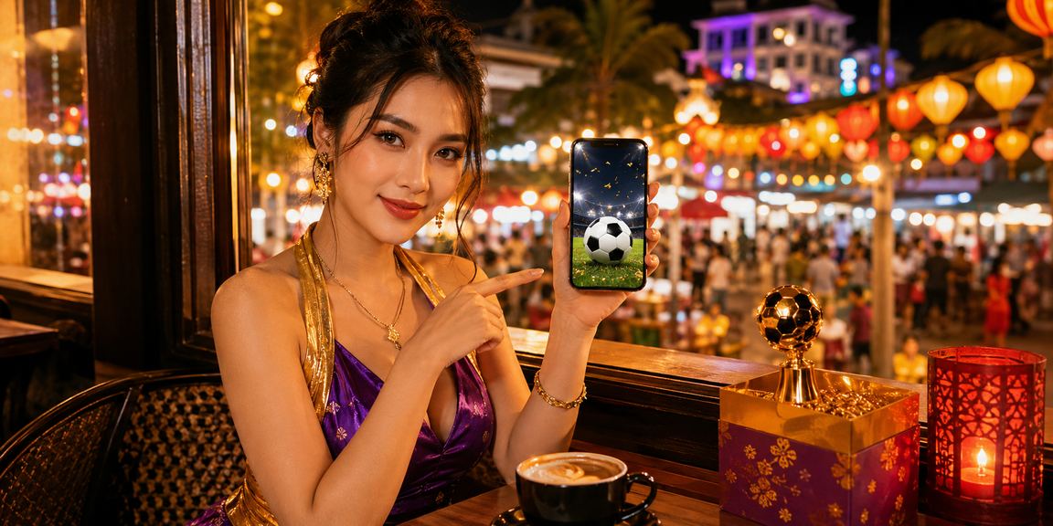 Người dùng Phú Quốc xem bóng đá và đặt cược thể thao bên ly cà phê buổi sáng